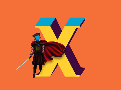 X - 36daysoftype 36daysoftype illustration warrior women women world of women