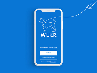 WLKR dog walking app app ui ux