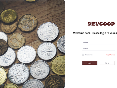 Devcoop design fintech ui web