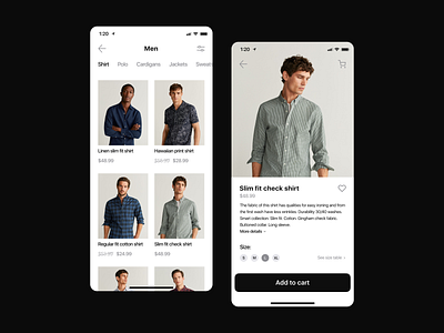 Clothes Store App app app design black clean clothes concept design ecommerce fashion figma ios mango minimal mobile shop shopping app ui user experience user interface ux