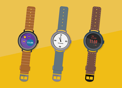 Watch Collection accessories accessory clock flat design graphic design time vector art vector graphic vector graphics watch watch design wrist watch