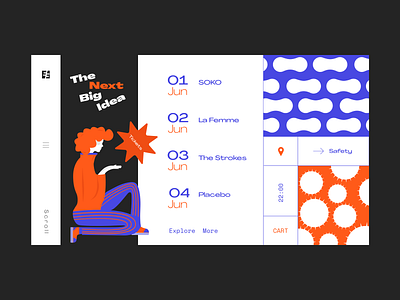 Lineup dribbble dribbble invite festive illustration illustrator mobile mobile ui music art new pattern shapes summer ui ui ux uidesign ux web web design webdesign website