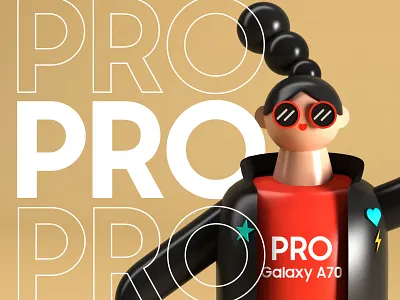 Samsung PRO - Toy 3d art branding c4d characterdesign cinema4d design illustration maxon photoshop samsung vray