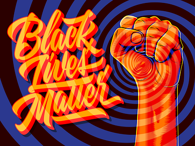 Black Lives Matter art design illustration lettering pop pop art popart psychedelic script surrealism type typography vector