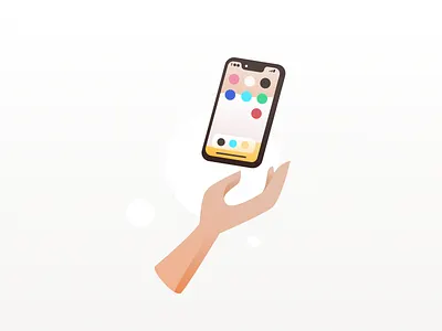 Minimal Phone Illustration app cartoon color design flat illustration ios iphone x minimal pastel simple vector