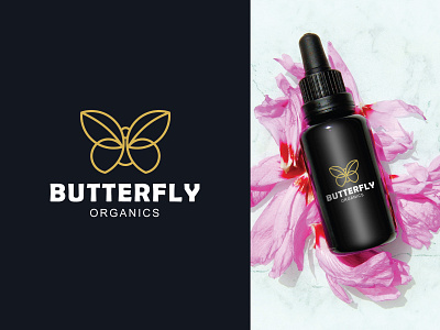 Butterfly Organics Logo Design beauty logo branding butterfly butterfly logo butterfly minimal logo butterfly minimalist logo cosmetic branding cosmetic logo fly girl gold logo golden logo logo logodesign natural logo natural minimal logo organic logo organic minimalist logo serum bottle serum logo