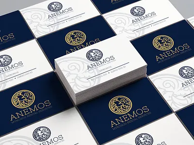 Anemos - Mykonos Yaucht Rental branding design logo