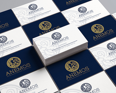 Anemos - Mykonos Yaucht Rental branding design logo