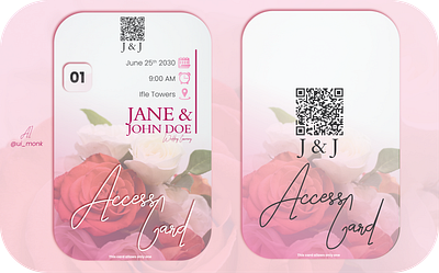 Wedding pass ai branding design flowery illustrator logo typography wedding invite