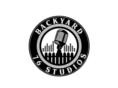 BackYard 76 Studios Logo Design badge branding design illustration illustrator lettering logo design retro badge vector vintage
