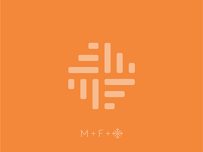 M + F + Snowflake logo concept f letter logo concept m letter