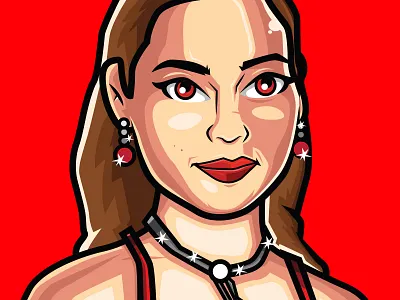 Gal Gadot (Hollywood Actress) cartoon character design illustrator