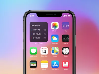 iOS 14 Sibi Orders Home screen Widget app apple home screen home screen widget icon ios ios14 iphone mobile widget wwdc wwdc2020