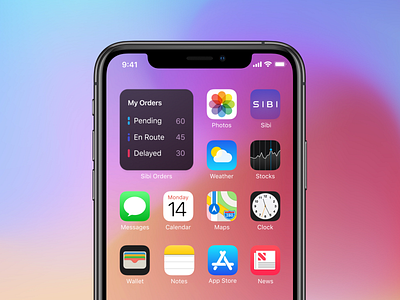 iOS 14 Sibi Orders Home screen Widget app apple home screen home screen widget icon ios ios14 iphone mobile widget wwdc wwdc2020