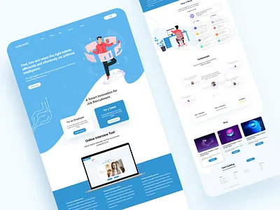 Job searching landing page company branding free design goojobs interaction design job portal job search landing page landing page concept landing page design landing page ui search engine uiux web kits webdesign