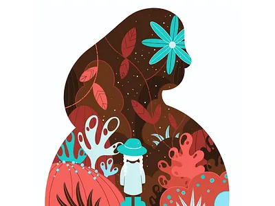 “What Does It Mean To Find Yourself?” art design discover foliage forest fun graphic illustration illustrator mind