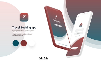 travel booking ui design app application booking delivery login plant red sign up travel ui ui design ux