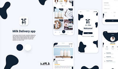 milk delivery app app app design application delivery design milk milk delivery ui uiux web webdesign