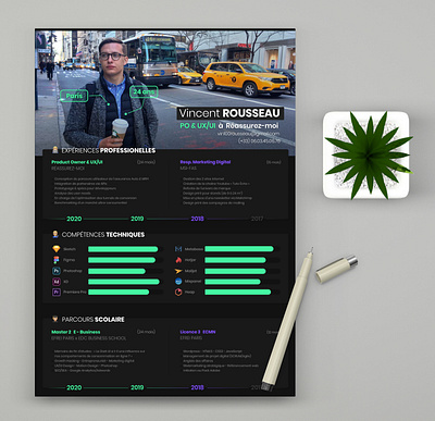 My resume for 2020 👔 adobe xd dark mode dark theme dark ui resume resume cv resume design