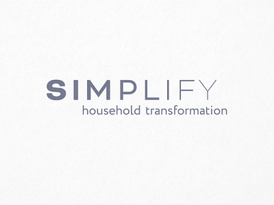 SIMPLIFY Logo branding clean elegant household logo minimalism simple simplify transformation wordmark