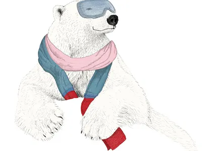 Mama Bear with Goggles Illustration animal art art artwork bear bears design digital art digital drawing gobsart illustration portrait print printing