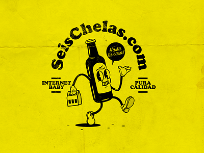 SeisChelas.com art beer character illustration