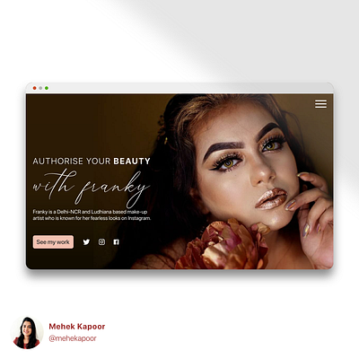 Authorize your beauty with Franky! beauty beauty product beauty salon branding design fashion fashion app flat illustration illustrator makeup makeup app makeup artist makeup artist in delhi minimal ui design ui design challenge user experience ux design