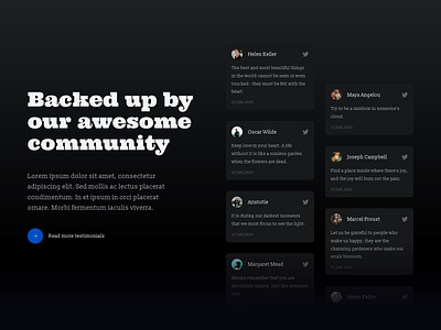 Testimonials - 039 - DailyUI dailyui feed ui web