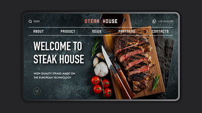 Steak House Home Page Design - UX/UI concept design inspiration ui ui design uidesign uiux ux ux design uxui