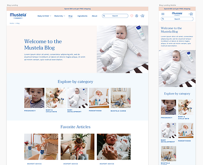 Mustela-USA baby brand ecommerce france shopify skin ui ux web web design website