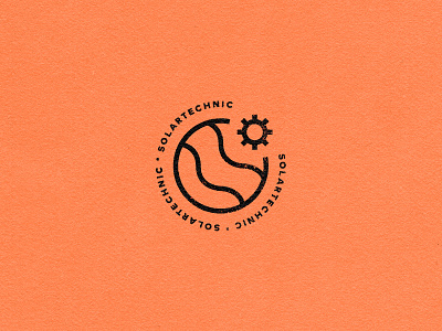 Solartechnic distorted icon logo logodesign orange solar solartechnic