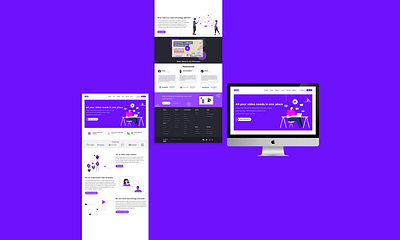 Web Landing page for Saas - SIKO(Video Creation Company) clean creative design elegance illustrator materialdesign pantone postwireframe rgb saas landing page typography ui usability ux visual design weblanding website xd