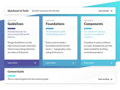 Starling Site Detail card cards ui patterns texture ui