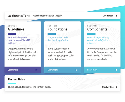 Starling Site Detail card cards ui patterns texture ui