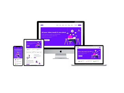 MOCKUP - Web Landing page - SIKO(Video Creation Company) adobe xd clean finalproduct imac ipad iphone mac macpro mockup userinterfaces visual design weblandingpage website