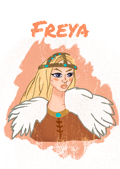 Freya freya goddess graphic design illustration texture