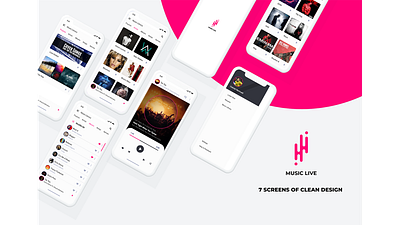 Music App ui ux app design app design branding clean design design graphic design illustration ios app mobile app ui ux design modern design music app ui ux ui ui ux ui design user experience user interface ux web developer website design website developer