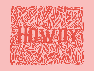 Howdy Partner austin texas design doodle howdy illustration linocut procreate procreate art texas vector yall