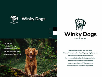 Winky Dogs Logo adobe illustrator branding branding agency branding and identity branding design design design art designer designs dog dog logo identity illustrator logo logo design logodesign logos logotype