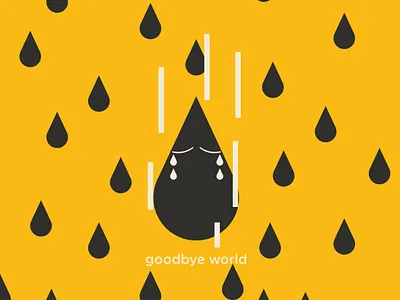 Sad Rain illustration illustration art illustrator rain raindrops rainy sadness
