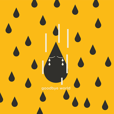 Sad Rain illustration illustration art illustrator rain raindrops rainy sadness