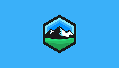 SummitACO Branding blue branding design flat forest geometric green icon logo minimal mountain outdoors vector vibrant