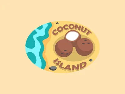 Coconut Island adobe art brand brand identity branding coconut design flat flatdesigns graphicdesign icon illustration illustrator indie logo logoinspiration minimal typo vector vectorart