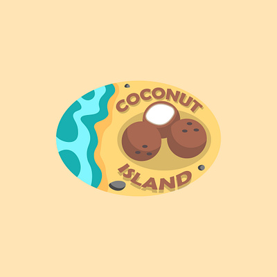 Coconut Island adobe art brand brand identity branding coconut design flat flatdesigns graphicdesign icon illustration illustrator indie logo logoinspiration minimal typo vector vectorart