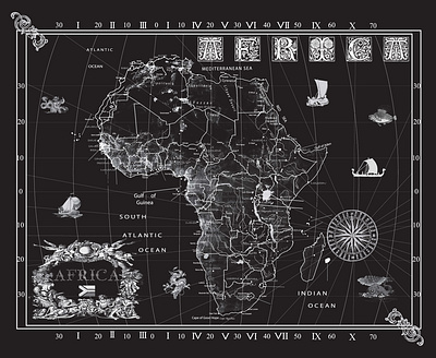 Africa Map art custom design digital painting graphic art graphic design graphics illustration map maps vector
