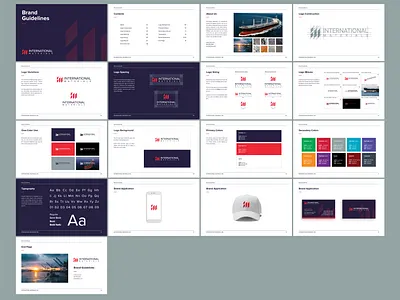 INTERNATIONAL MATERIALS - Branding Guidelines 99designs brand guidelines brandbook branding branding and identity clean construction creative design guideline industrial logo project redesign simple strong visual identity