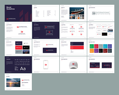 INTERNATIONAL MATERIALS - Branding Guidelines 99designs brand guidelines brandbook branding branding and identity clean construction creative design guideline industrial logo project redesign simple strong visual identity