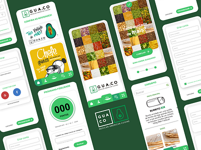 GUA.CO Mexican-American Cuisine App app app design application avocado campinas character colorful food fresh food fun guacamole menu mexican promotion restaurant social ui ux ui design ux ux design