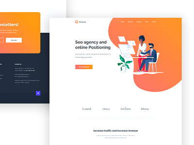 Landing for SEO Agency, agency desig design gradient illustration homepage landing page seo web design website