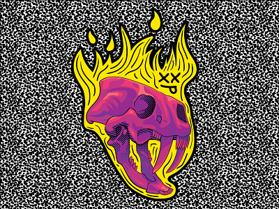 Sabre-Tooth graphic art illustration skull art vector illustration adobe